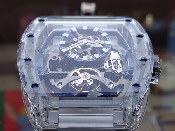 Bonest Gatti 現貨發售 酒桶形水晶鏤空自動錶 BG6005-R2