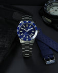 Aquatico Sea Dragon Tritium T100氣燈 潛水機械錶 Blue Dial