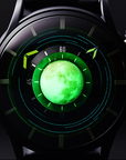 NASA OVD : FULL MOON RISING 旋轉夜光月球機械錶 M1/F02 黑
