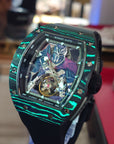 Bonest Gatti 現貨發售 酒桶形夜光碳纖維自動錶 斯巴達勇士-BG9009-R2 Black