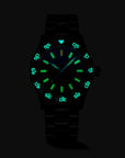 Aquatico Sea Dragon Tritium T100氣燈 潛水機械錶  Orange Dial