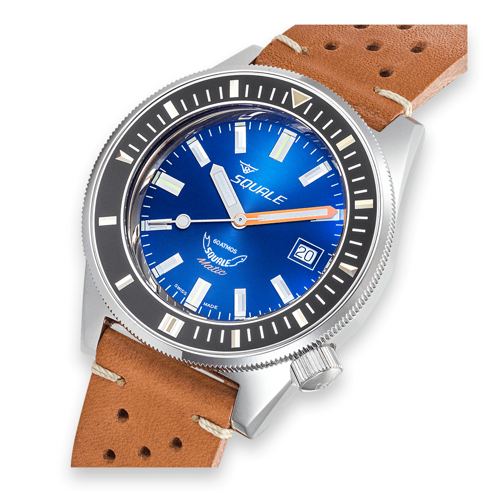 Squale Matic Dark Blue Leather Automatic - MATICXSB.PTC