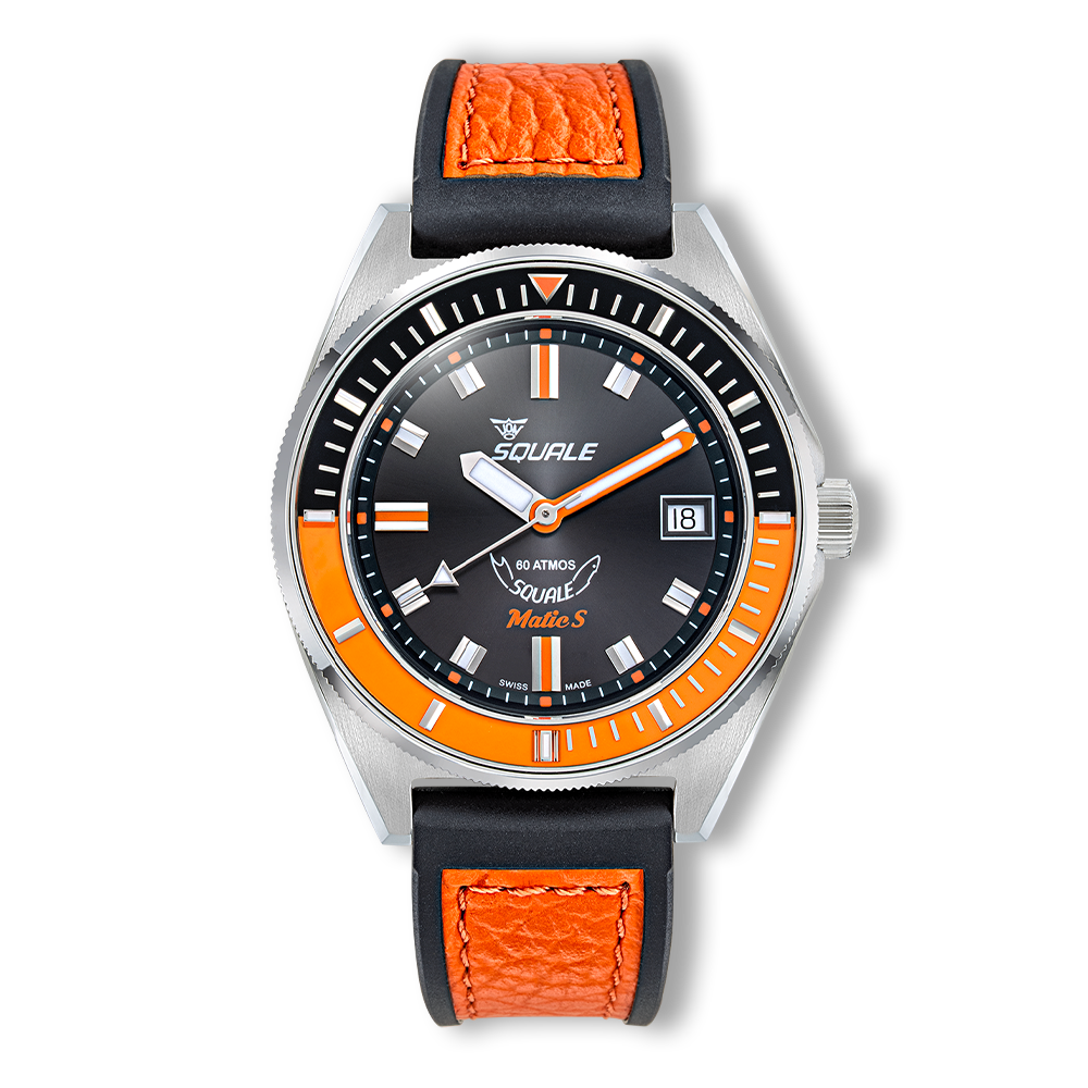 Squales Matic S Orange HydroLeather Automatic - MATICBKOBK.RLOR