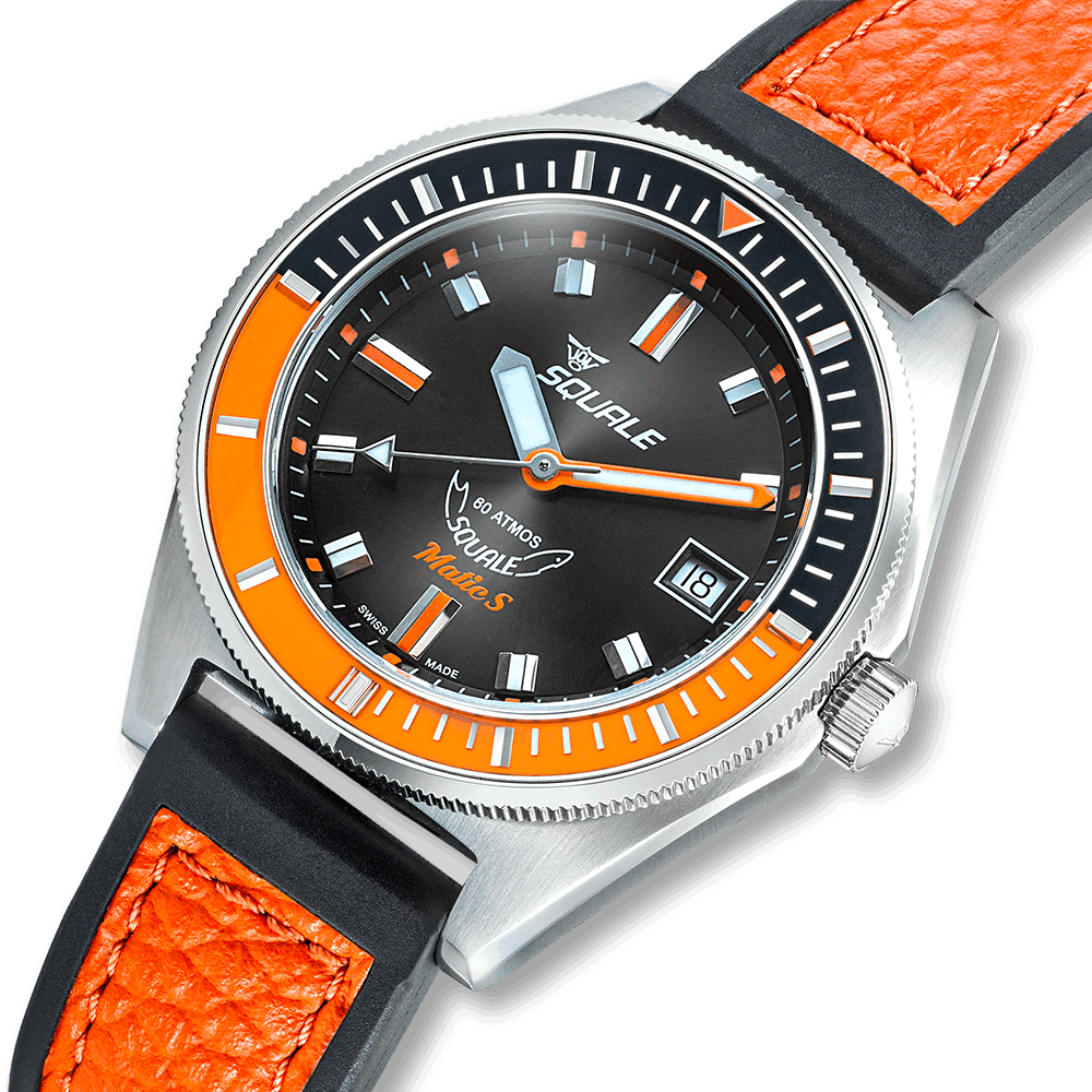 Squales Matic S Orange HydroLeather Automatic - MATICBKOBK.RLOR