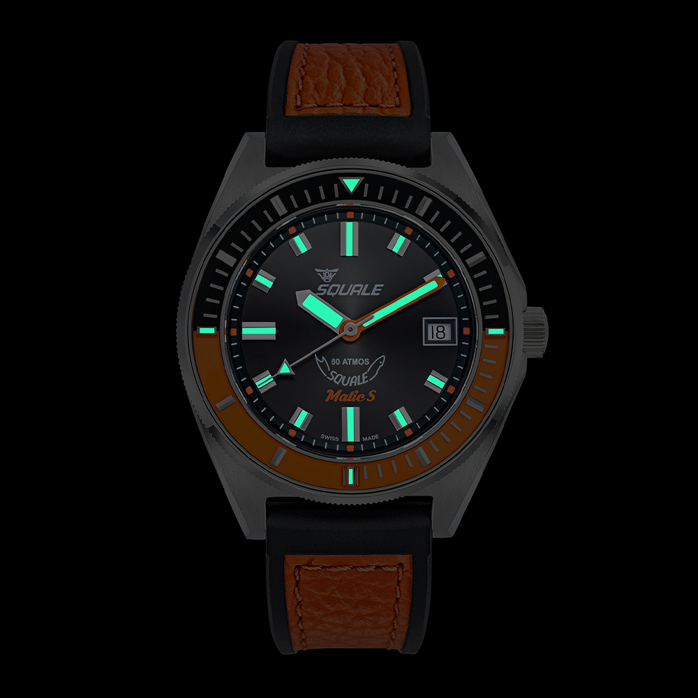 Squales Matic S Orange HydroLeather Automatic - MATICBKOBK.RLOR