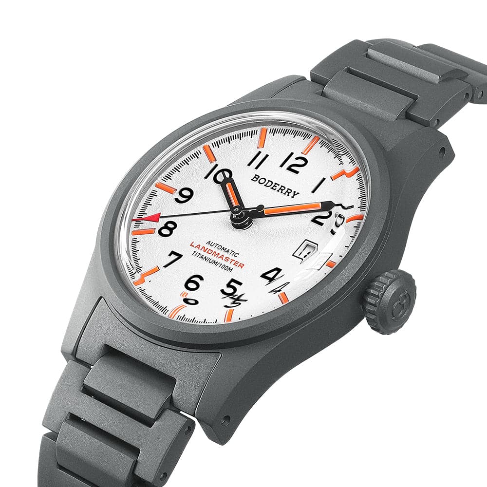 Boderry LANDMASTER Titanium Automatic - BD-A14T-02B White