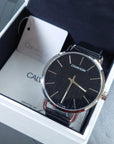 CALVIN KLEIN 42mm瑞士製石英皮帶手錶