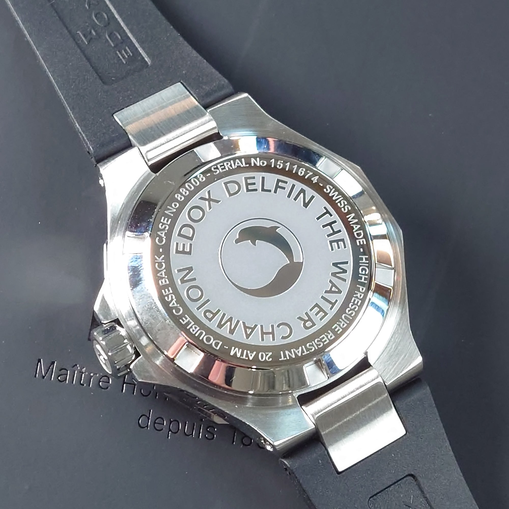 EDOX DELFIN Day Date 自動錶 88008 3CA BUIN