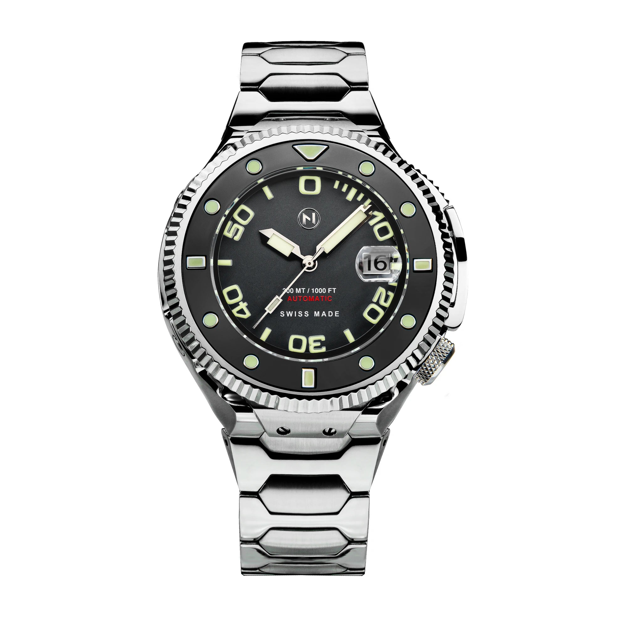 Nove Atlantean II Automatic 300m Diver watch - N001-07 Black