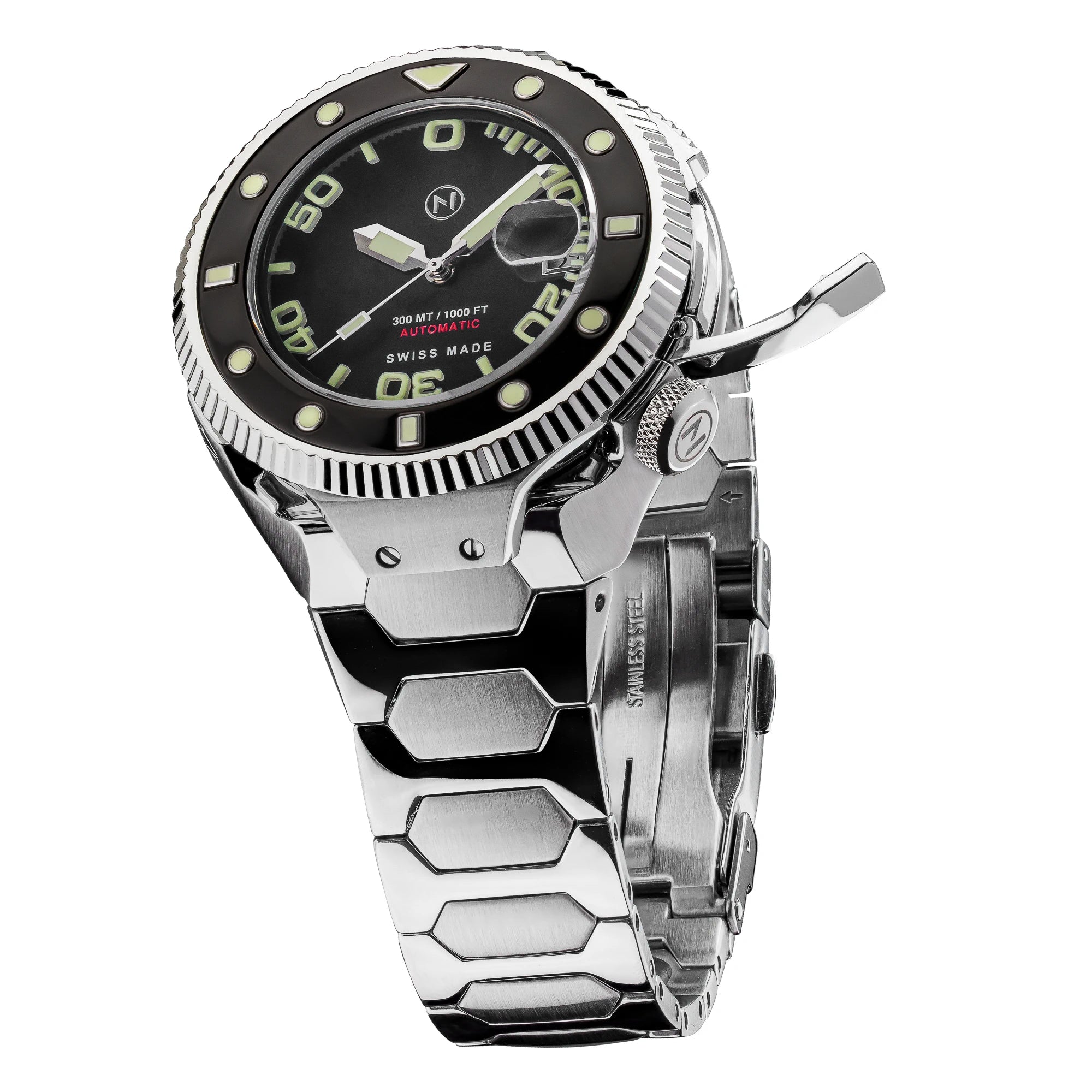 Nove Atlantean II Automatic 300m Diver watch - N001-07 Black