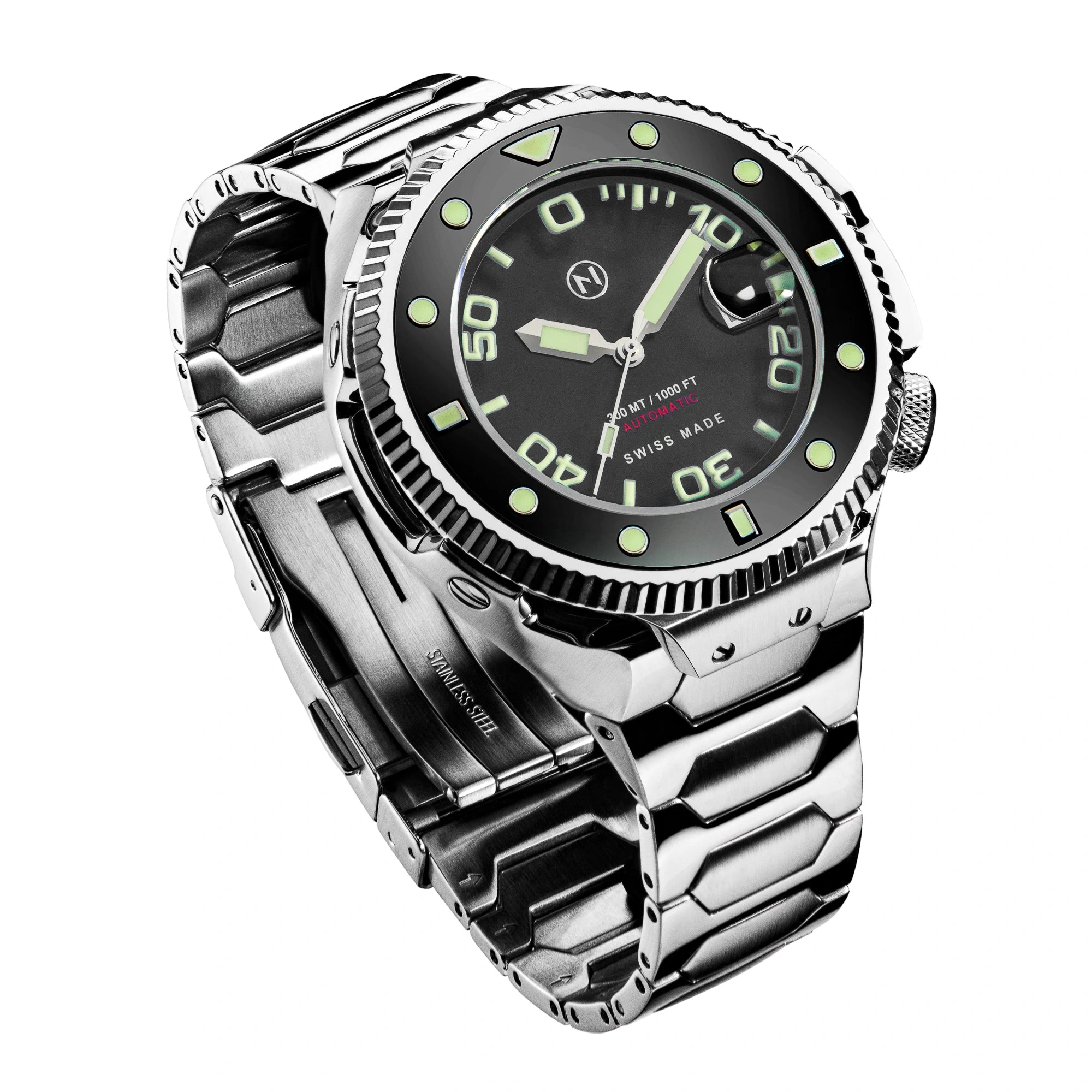 Nove Atlantean II Automatic 300m Diver watch - N001-07 Black