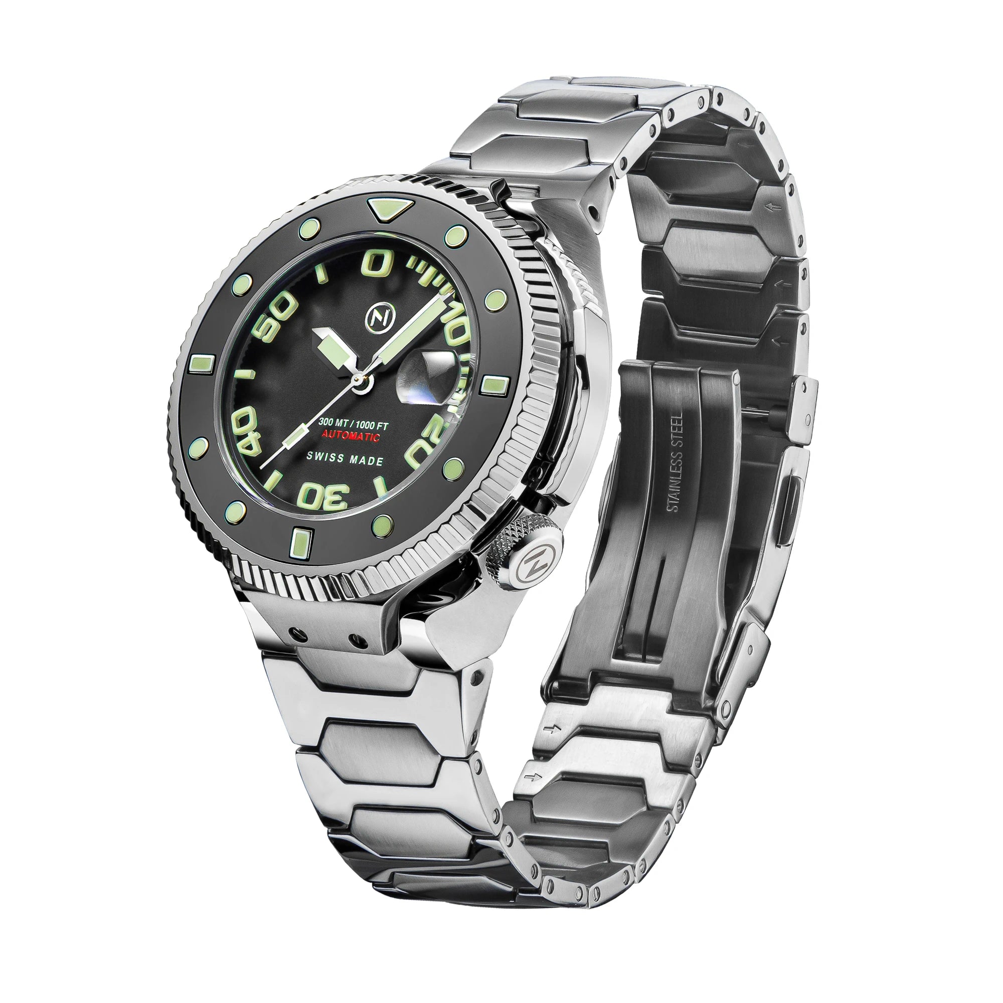 Nove Atlantean II Automatic 300m Diver watch - N001-07 Black