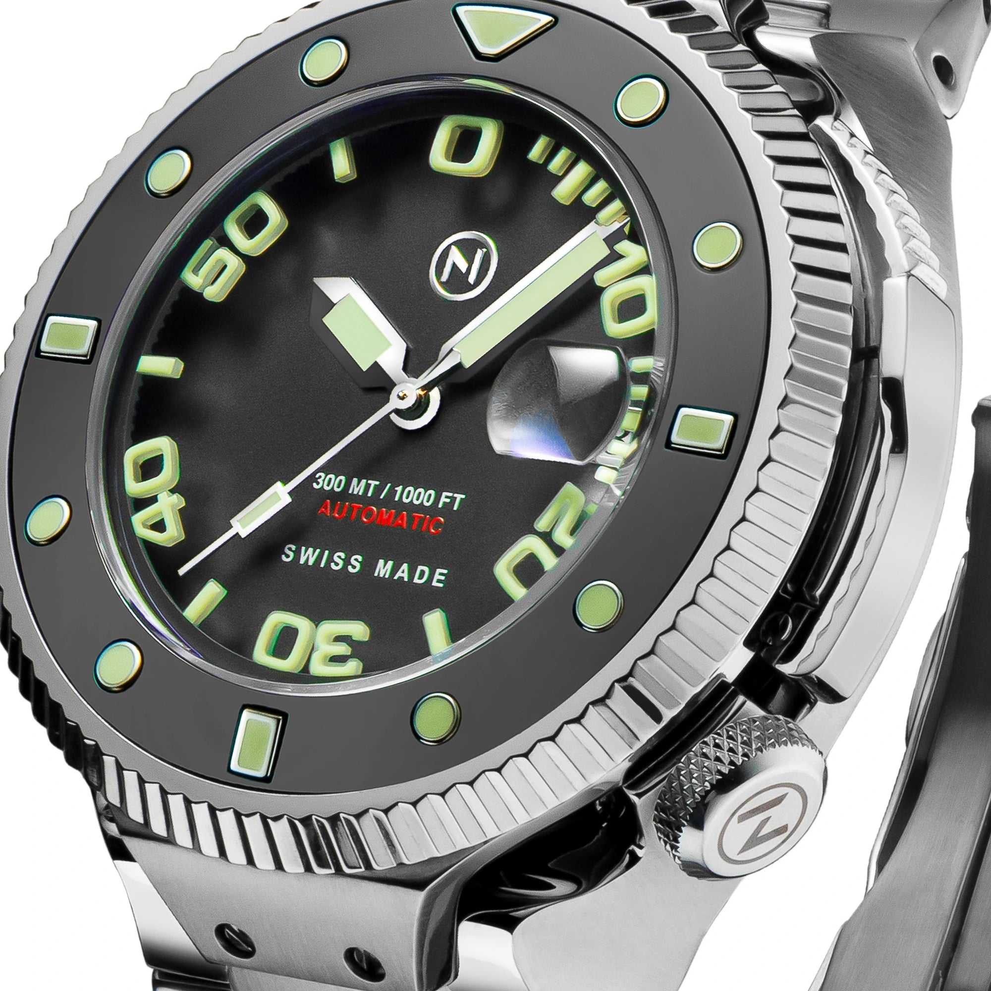 Nove Atlantean II Automatic 300m Diver watch - N001-07 Black