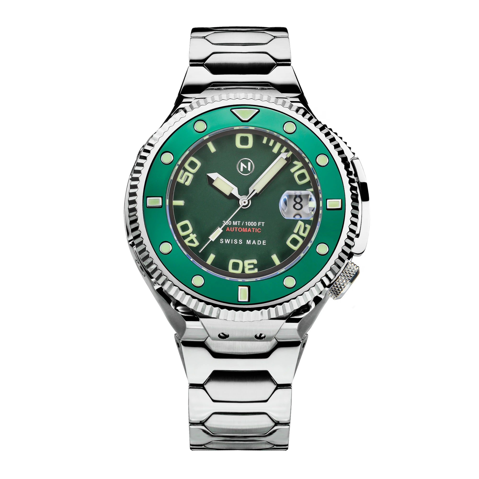 Nove Atlantean II Automatic 300m Diver watch - N003-07 Green