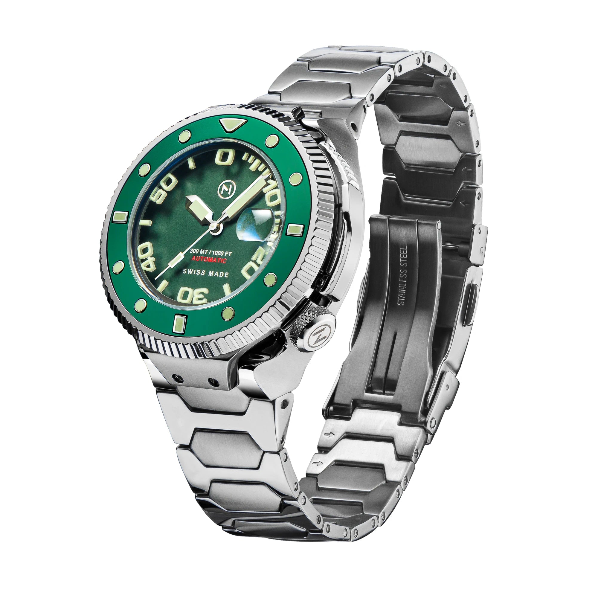 Nove Atlantean II Automatic 300m Diver watch - N003-07 Green