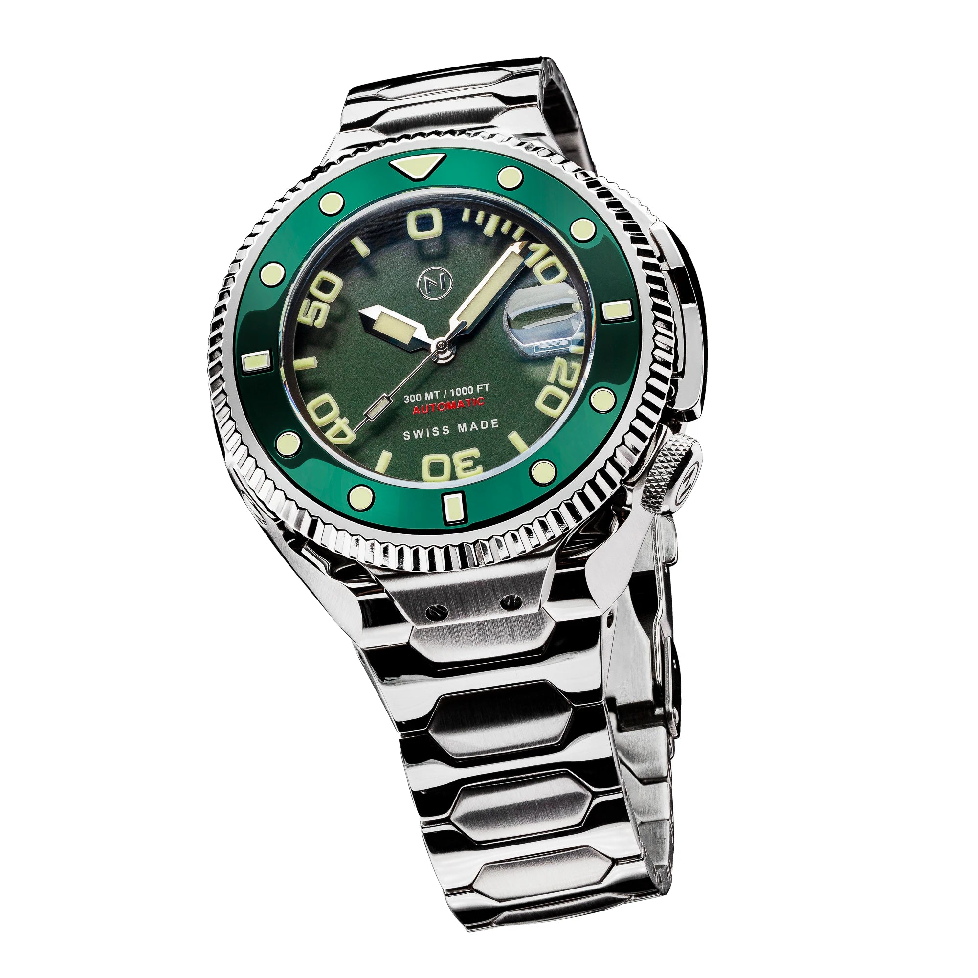 Nove Atlantean II Automatic 300m Diver watch - N003-07 Green