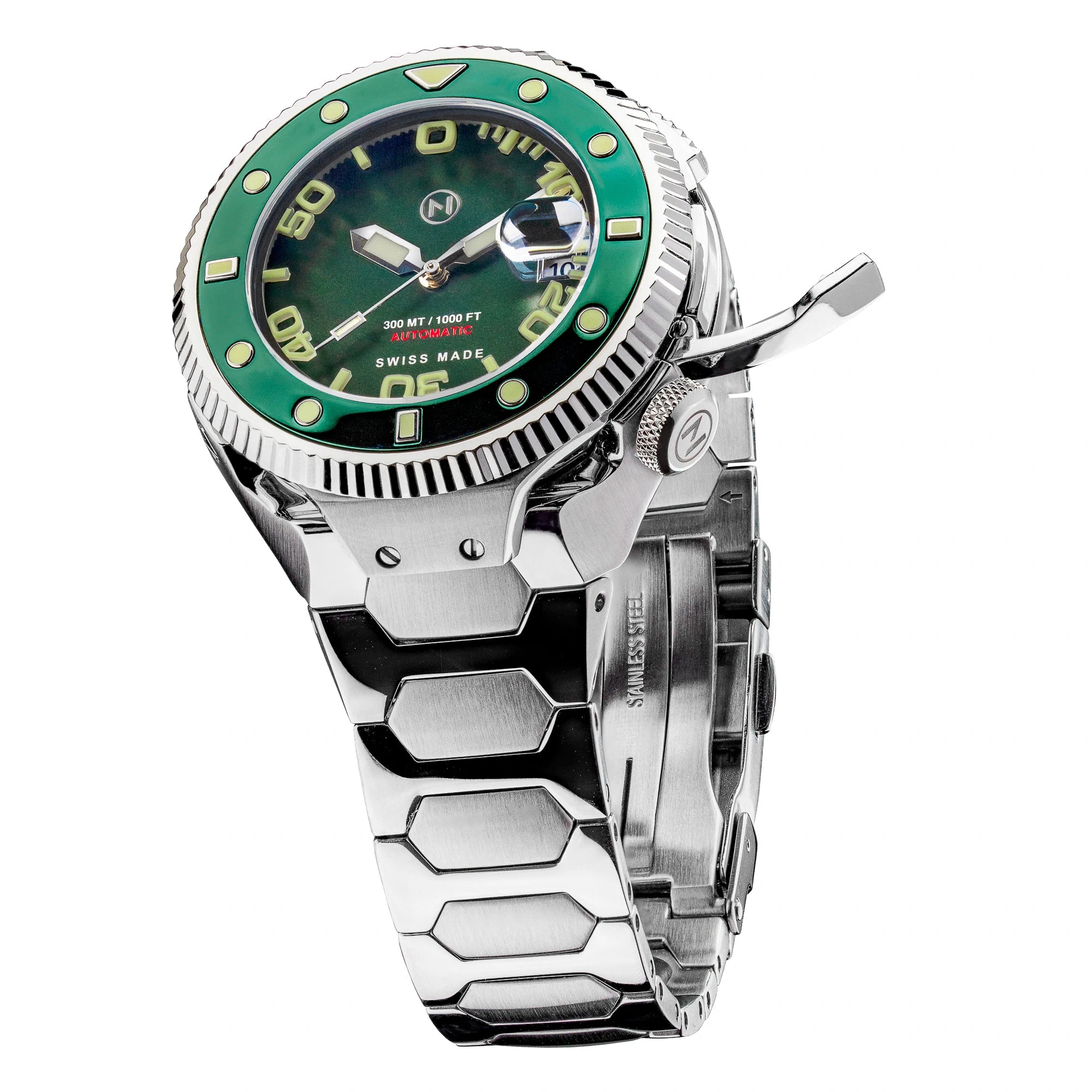 Nove Atlantean II Automatic 300m Diver watch - N003-07 Green