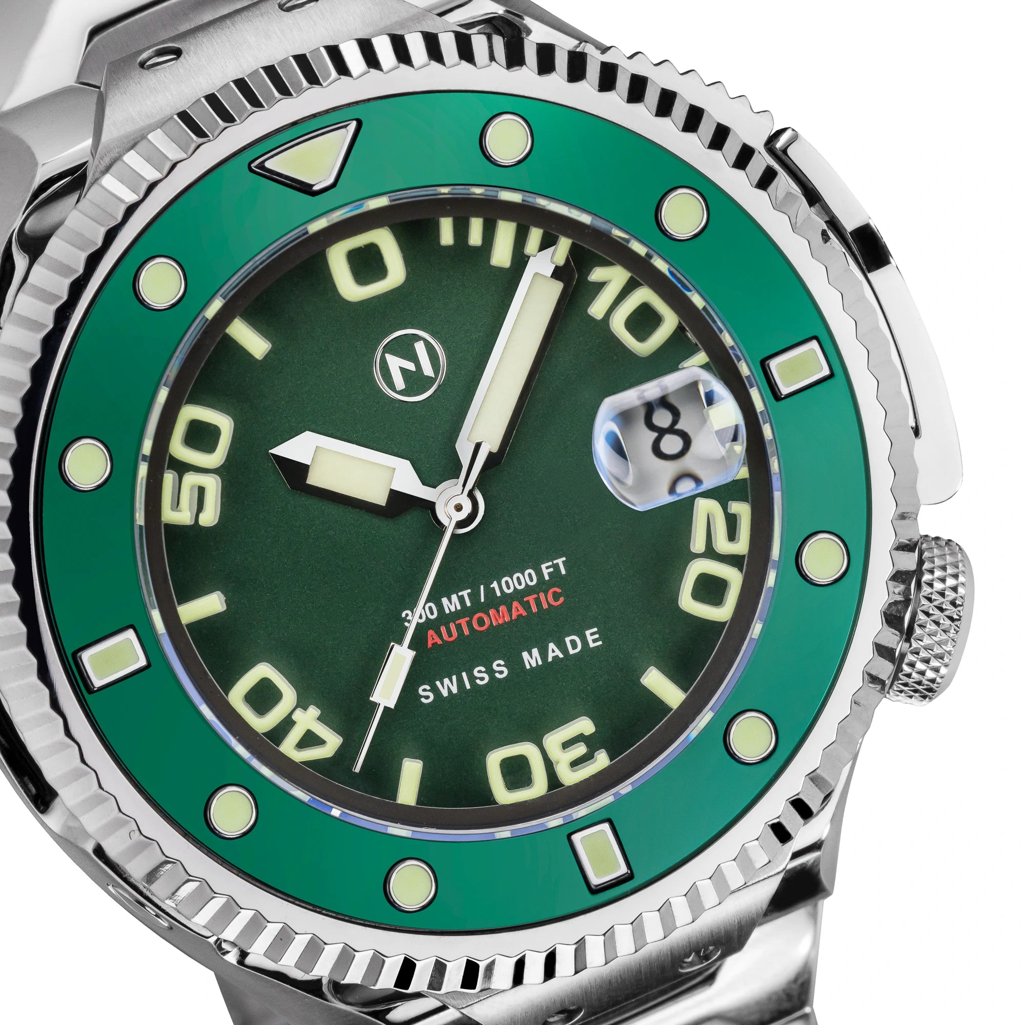 Nove Atlantean II Automatic 300m Diver watch - N003-07 Green
