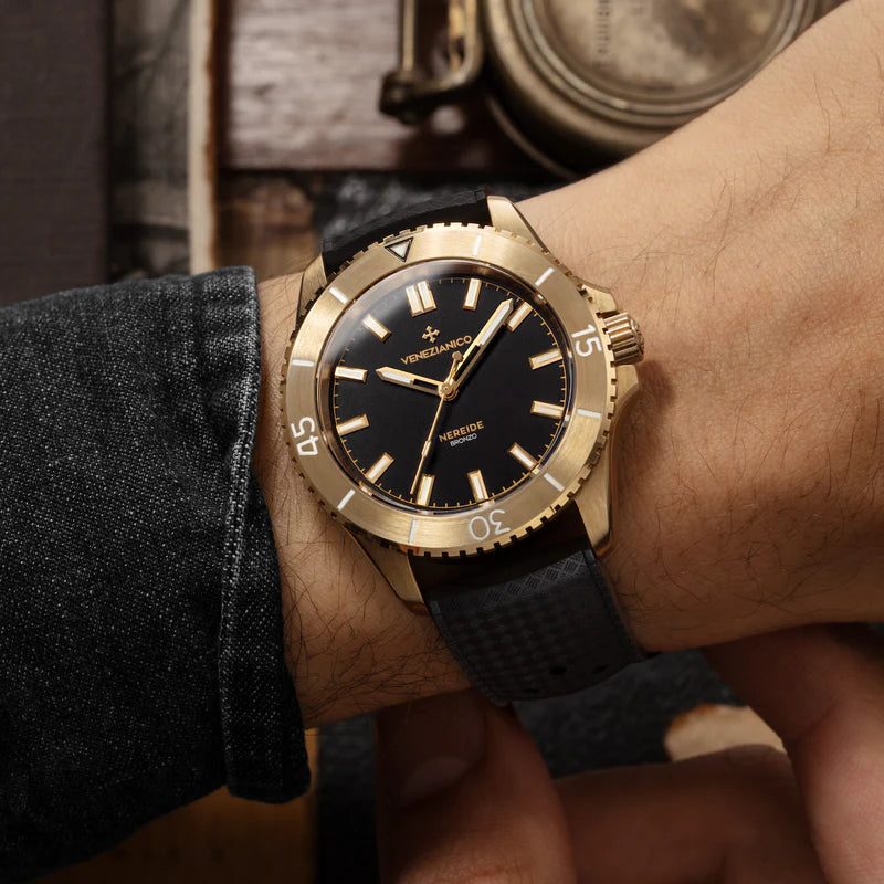 Venezianico Nereide Bronzo 39mm 青銅機械錶- 3121555 Black