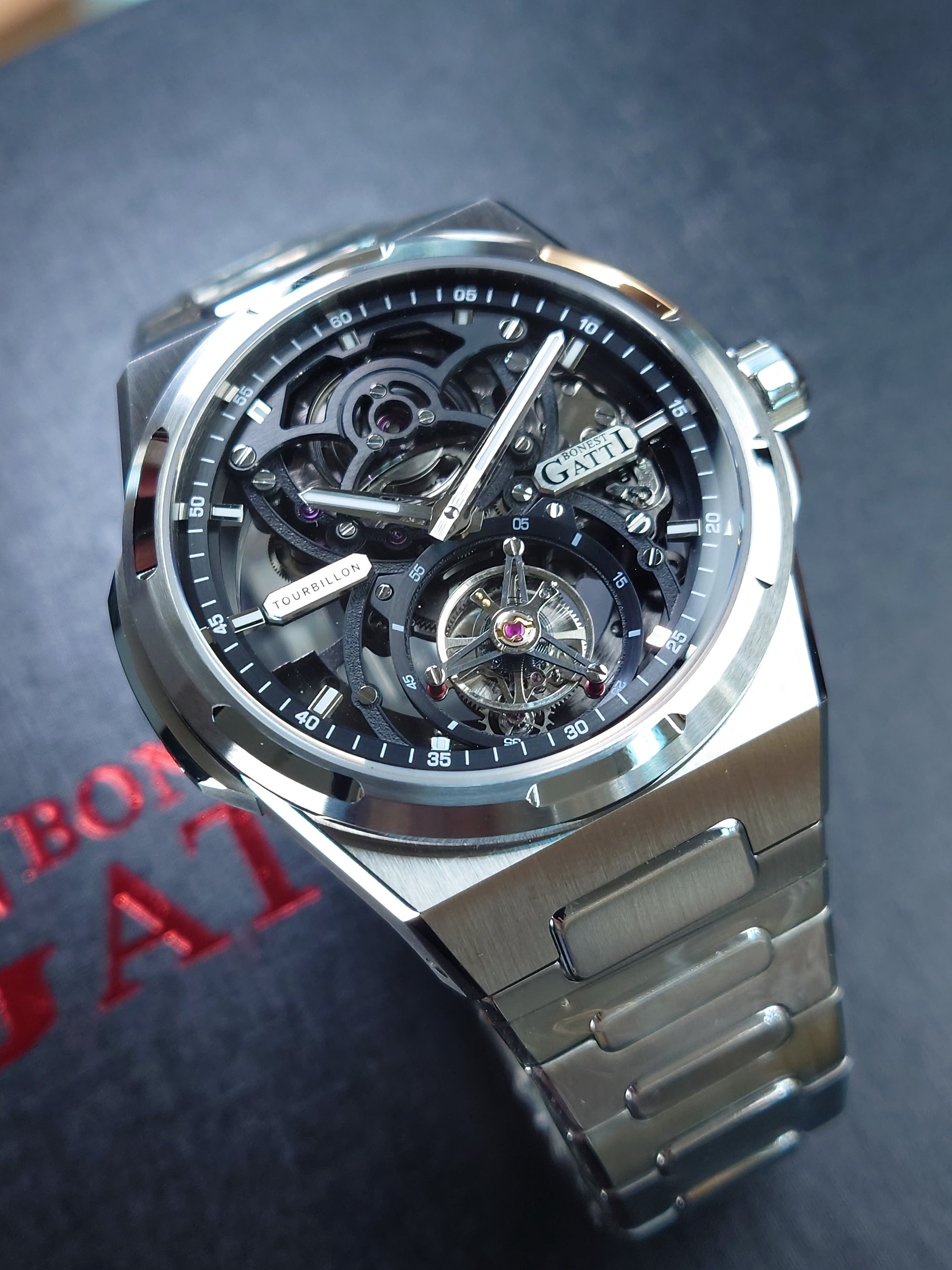 Bonest Gatti 現貨發售 自動陀飛輪套裝送皮帶及膠帶- BG7004-S1