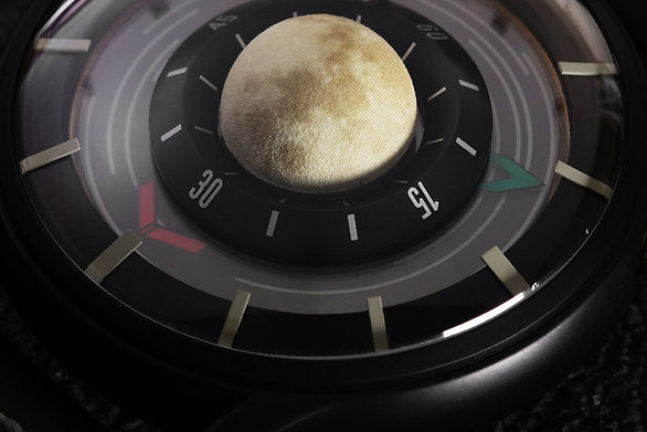 NASA OVD : FULL MOON RISING 旋轉夜光月球機械錶 M1/F02 黑
