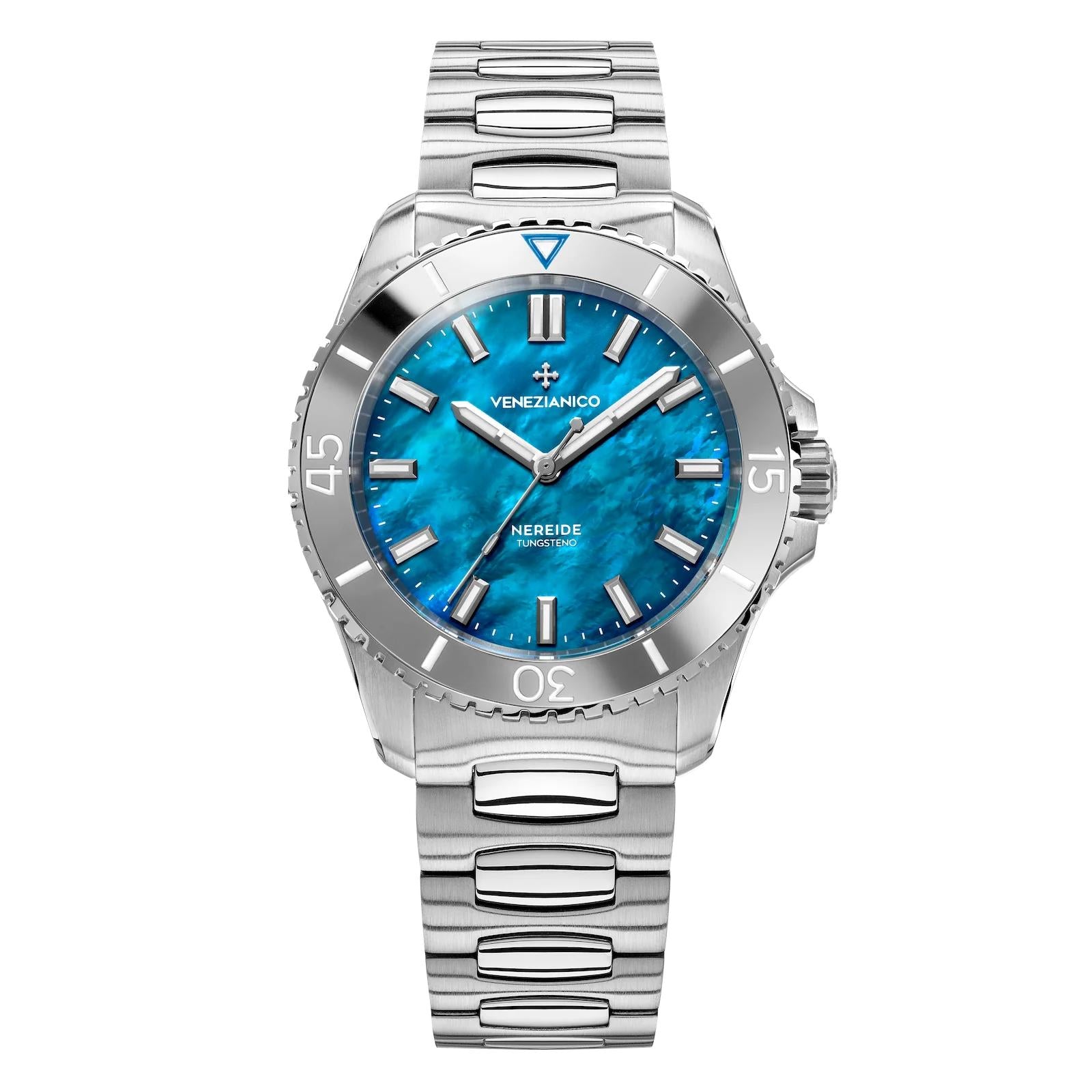 Venezianico Nereide Tungsteno 39 珍珠貝母自動錶鋼帶版 3121541C