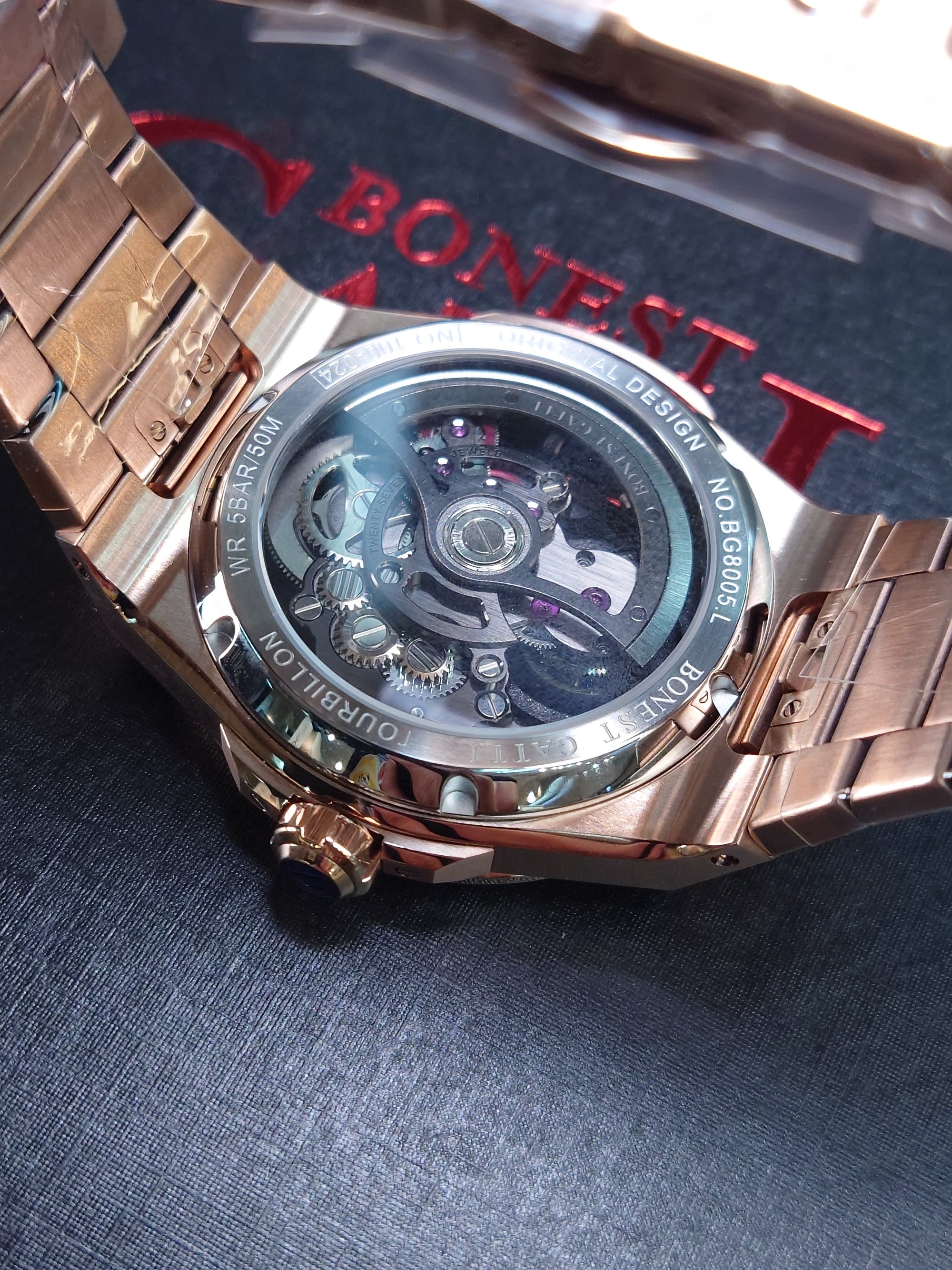 Bonest Gatti 現貨發售 自動陀飛輪套裝送皮帶及膠帶- BG7004-S1