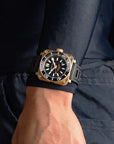 Aquatico Super Charger Bronze Tritium T100氣燈 青銅潛水機械錶 Black Dial