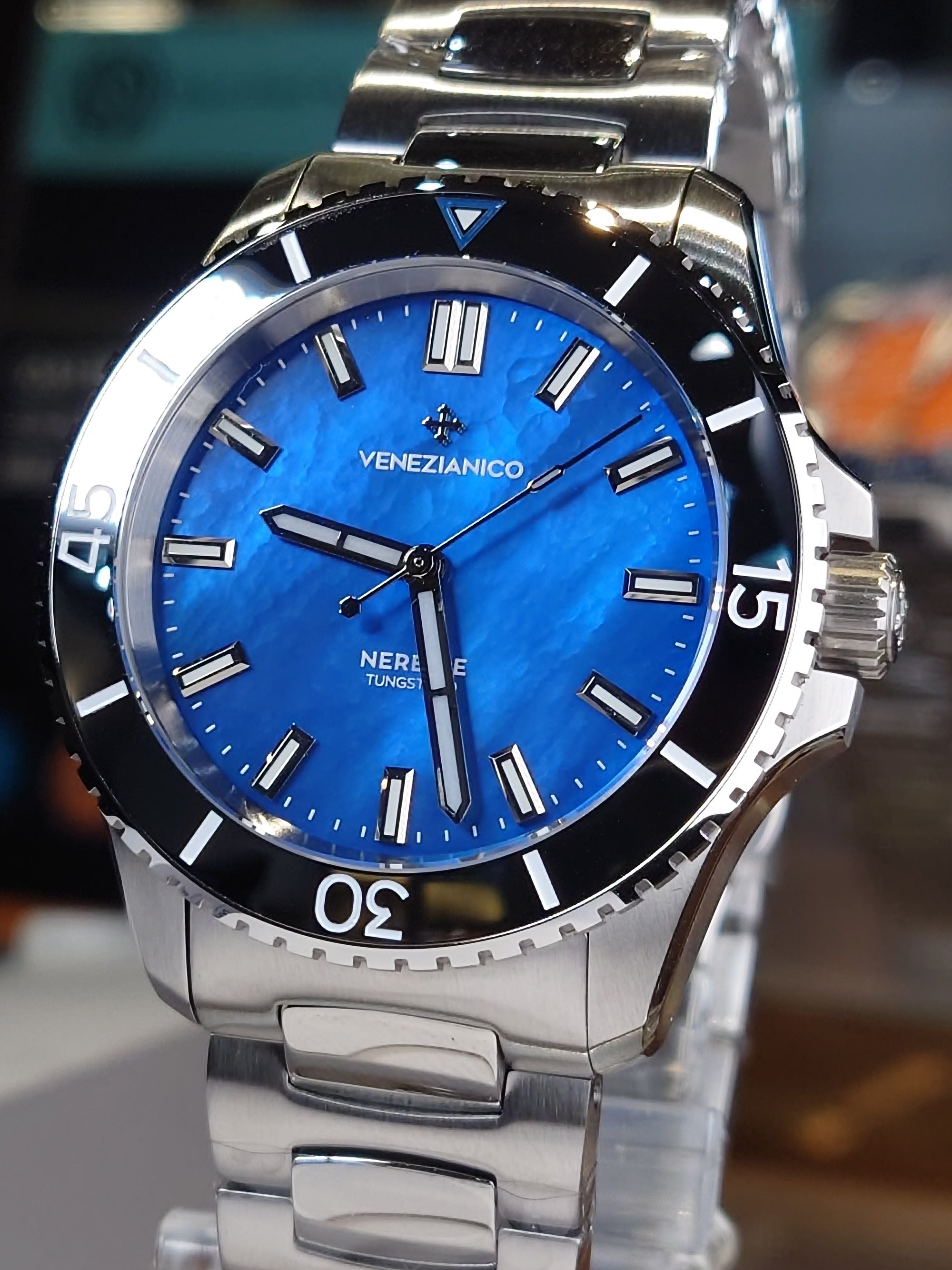 Venezianico Nereide Tungsteno 39 珍珠貝母自動錶鋼帶版 3121541C