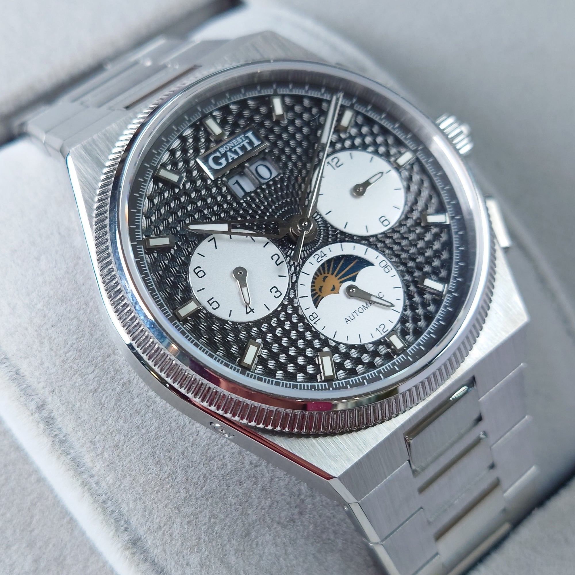 Bonest Gatti 現貨發售 多功能自動錶 BG8006-S1 BK