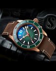Aquatico Super Star Bronze Tritium T100氣燈 青銅潛水機械錶 Green Dial