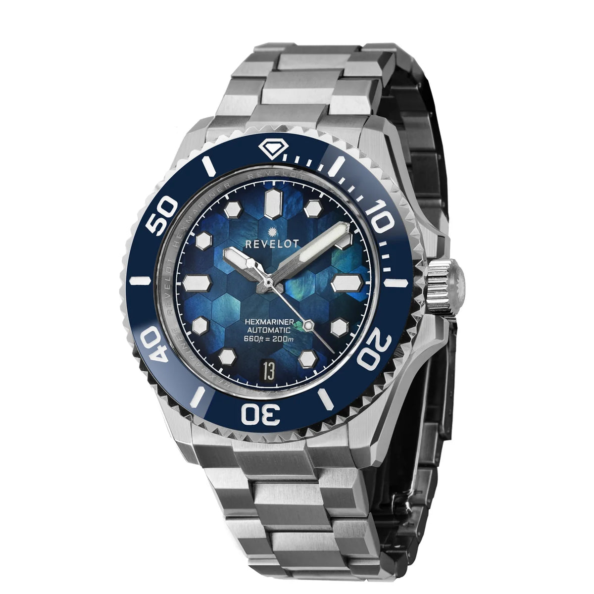 Revelot Hexmariner 39 Mosaic MOP Blue Steel - R12-16P1B1B2 &amp; S20-1B1BB3
