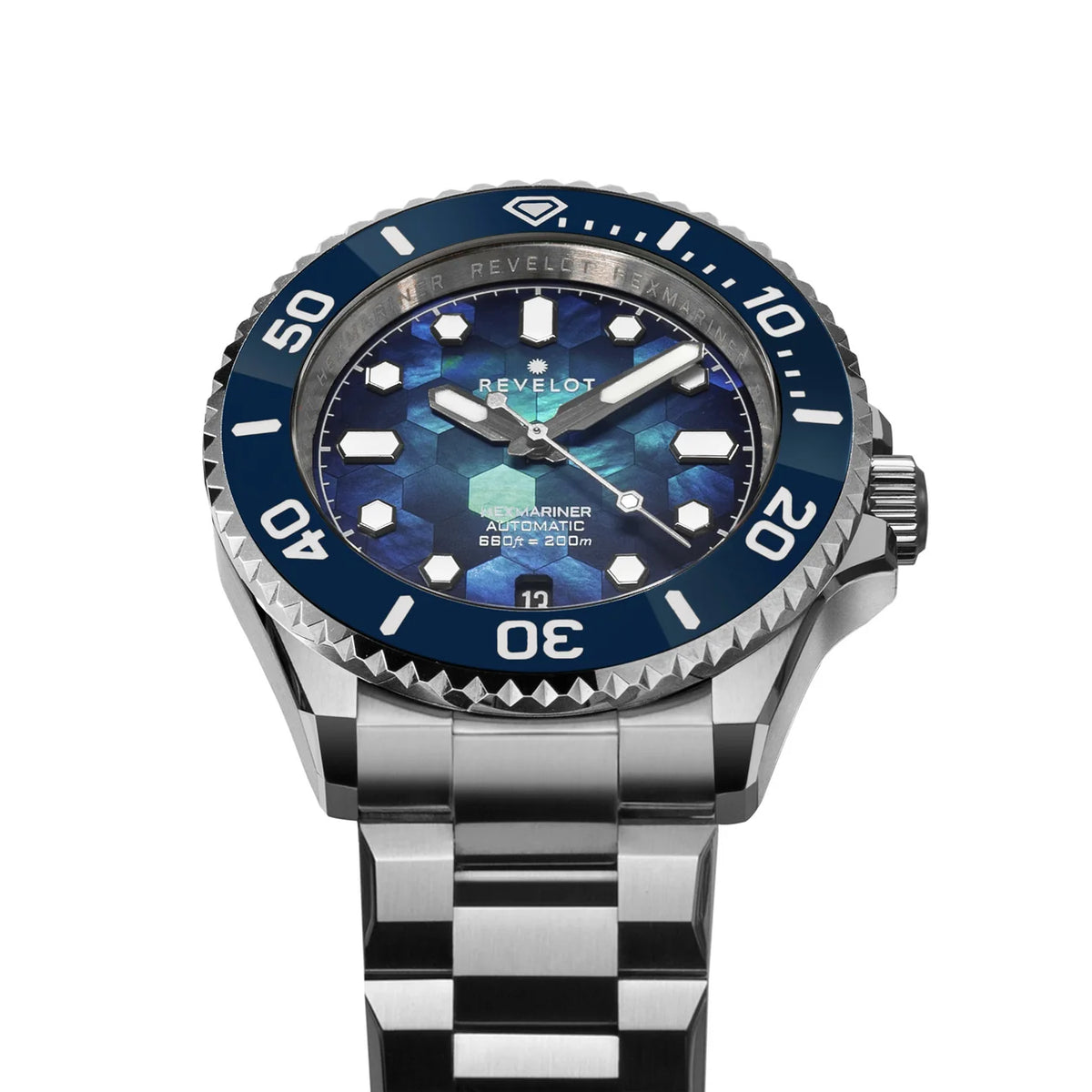 Revelot Hexmariner 39 Mosaic MOP Blue Steel - R12-16P1B1B2 &amp; S20-1B1BB3
