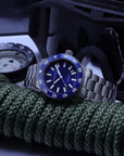 Aquatico Sea Dragon Tritium T100氣燈 潛水機械錶 Blue Dial