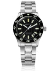 Aquatico Sea Dragon Tritium T100氣燈 潛水機械錶  Black Dial