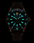 Aquatico Super Star Bronze Tritium T100氣燈 青銅潛水機械錶 Black Dial