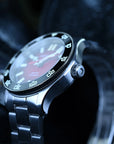 Aquatico Atlas Tritium Watch Fumé Red Dial T100氣燈潛水機械錶