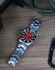 Aquatico Atlas Tritium Watch Fumé Red Dial T100氣燈潛水機械錶