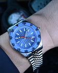 Aquatico Sea Recon 42mm Tritium Sky Blue Dial T100氣燈潛水機械錶