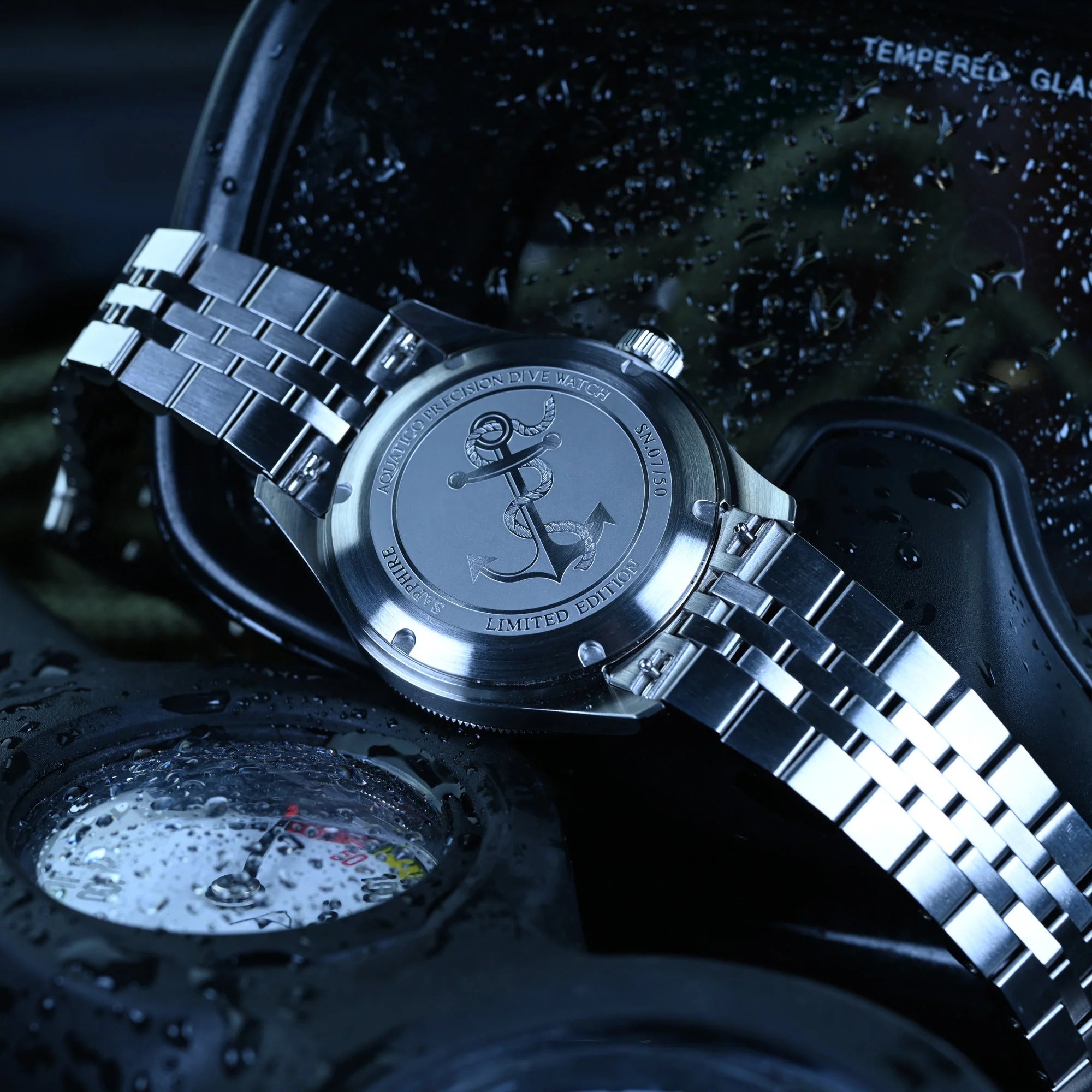 Aquatico Sea Recon 42mm Tritium Sky Blue Dial T100氣燈潛水機械錶