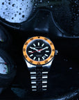 Aquatico Sea Recon 42mm Tritium Black Dial Orange Bezel T100氣燈潛水機械錶