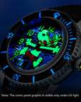 Spinnaker Fleuss 40 Automatic - Peanuts Snoopy Seaside Snorkel Limited Edition SP-5186-01 Black