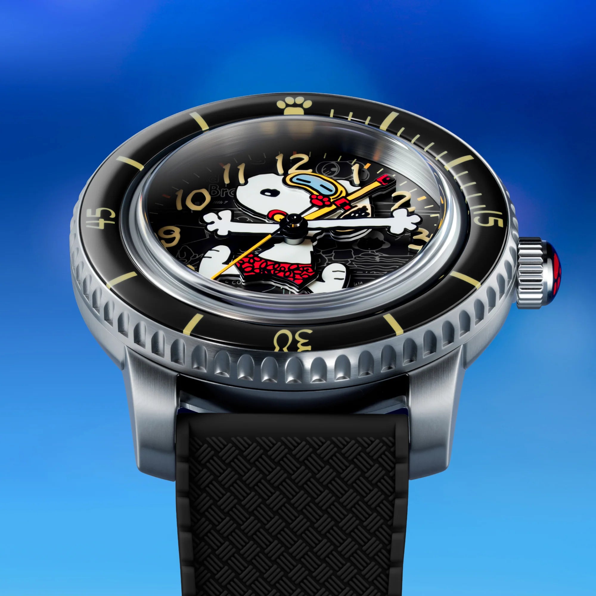 Spinnaker Fleuss 40 Automatic - Peanuts Snoopy Seaside Snorkel Limited Edition SP-5186-01 Black