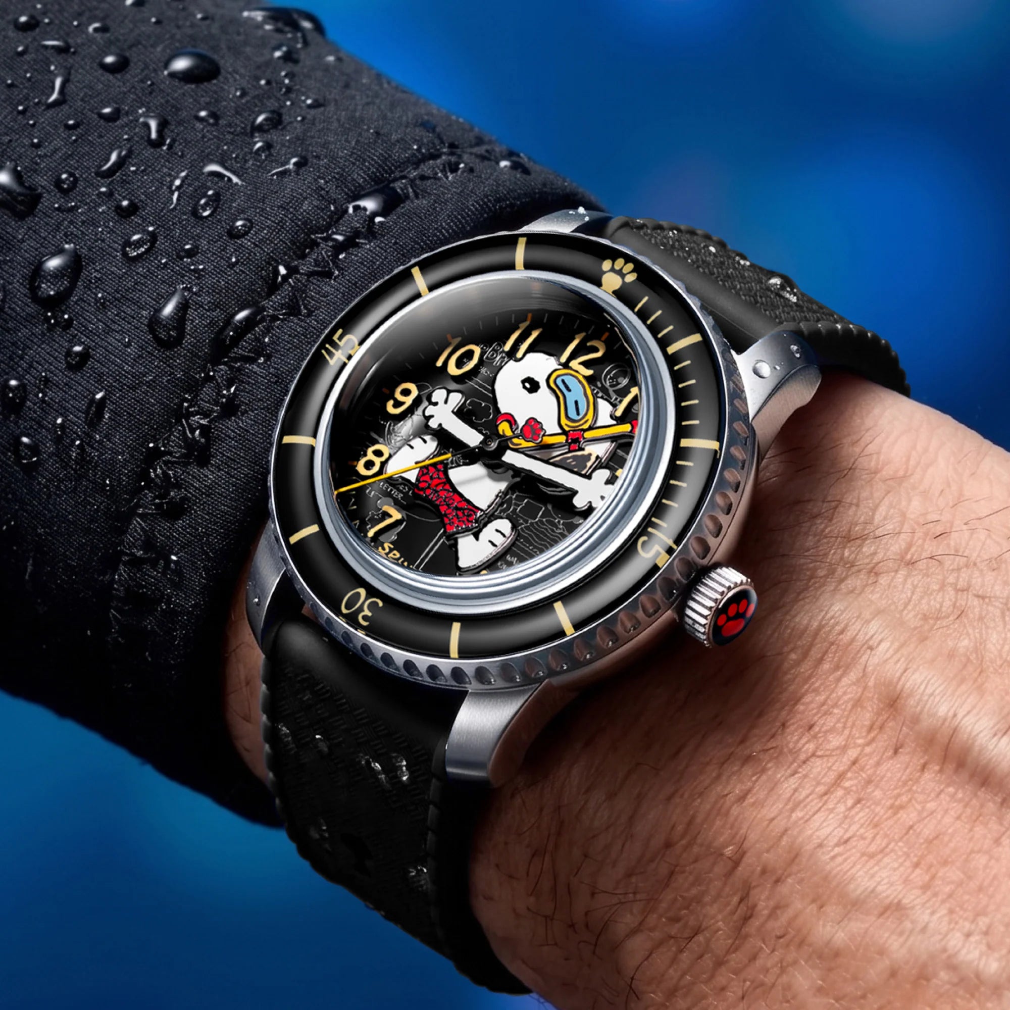 Spinnaker Fleuss 40 Automatic - Peanuts Snoopy Seaside Snorkel Limited Edition SP-5186-01 Black