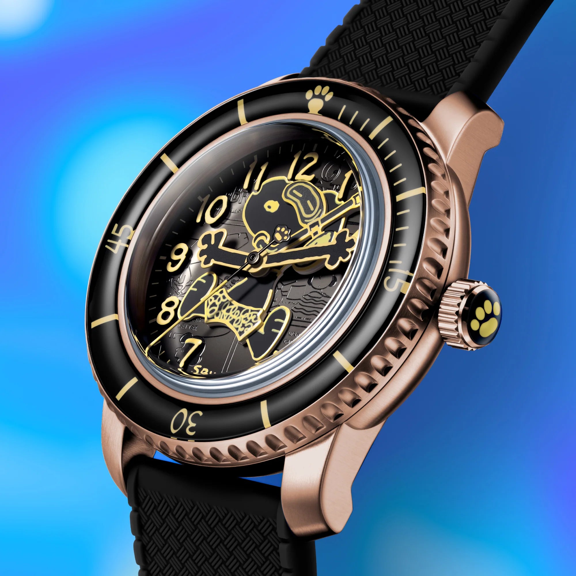 Spinnaker Fleuss 40 Automatic - Peanuts Snoopy Seaside Snorkel Limited Edition SP-5186-04 Rose Gold