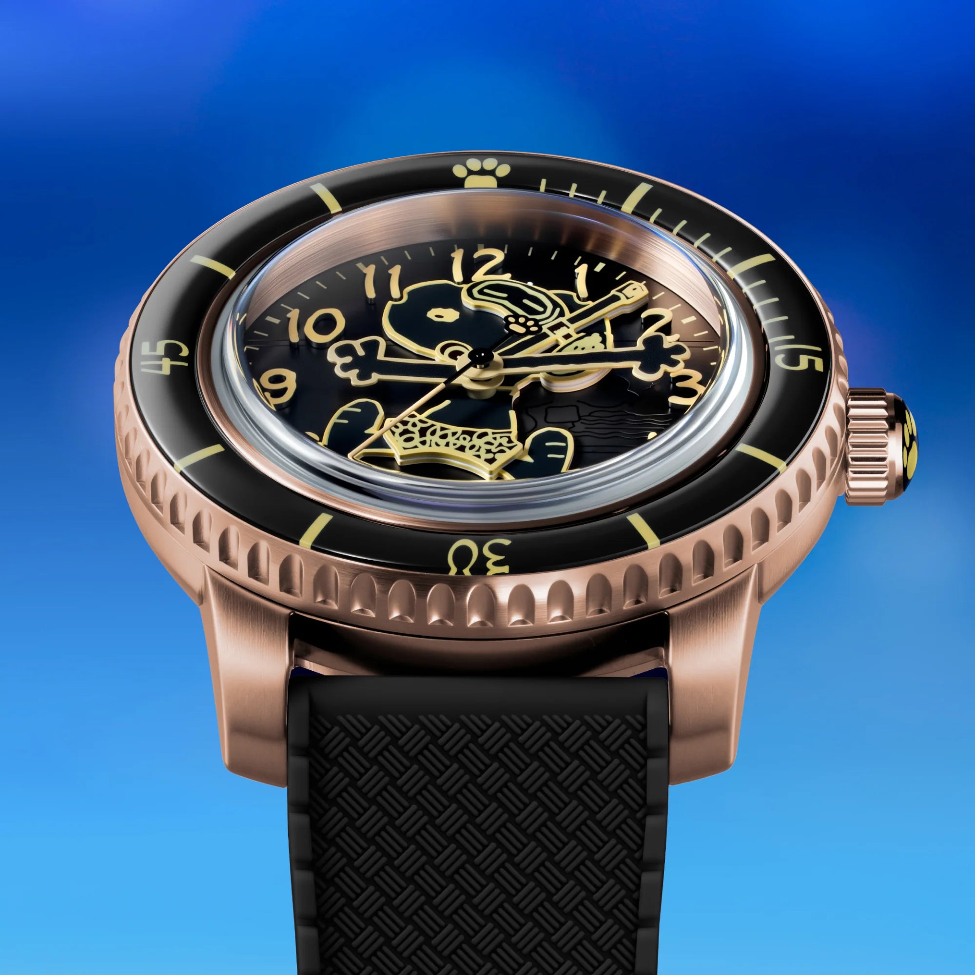 Spinnaker Fleuss 40 Automatic - Peanuts Snoopy Seaside Snorkel Limited Edition SP-5186-04 Rose Gold