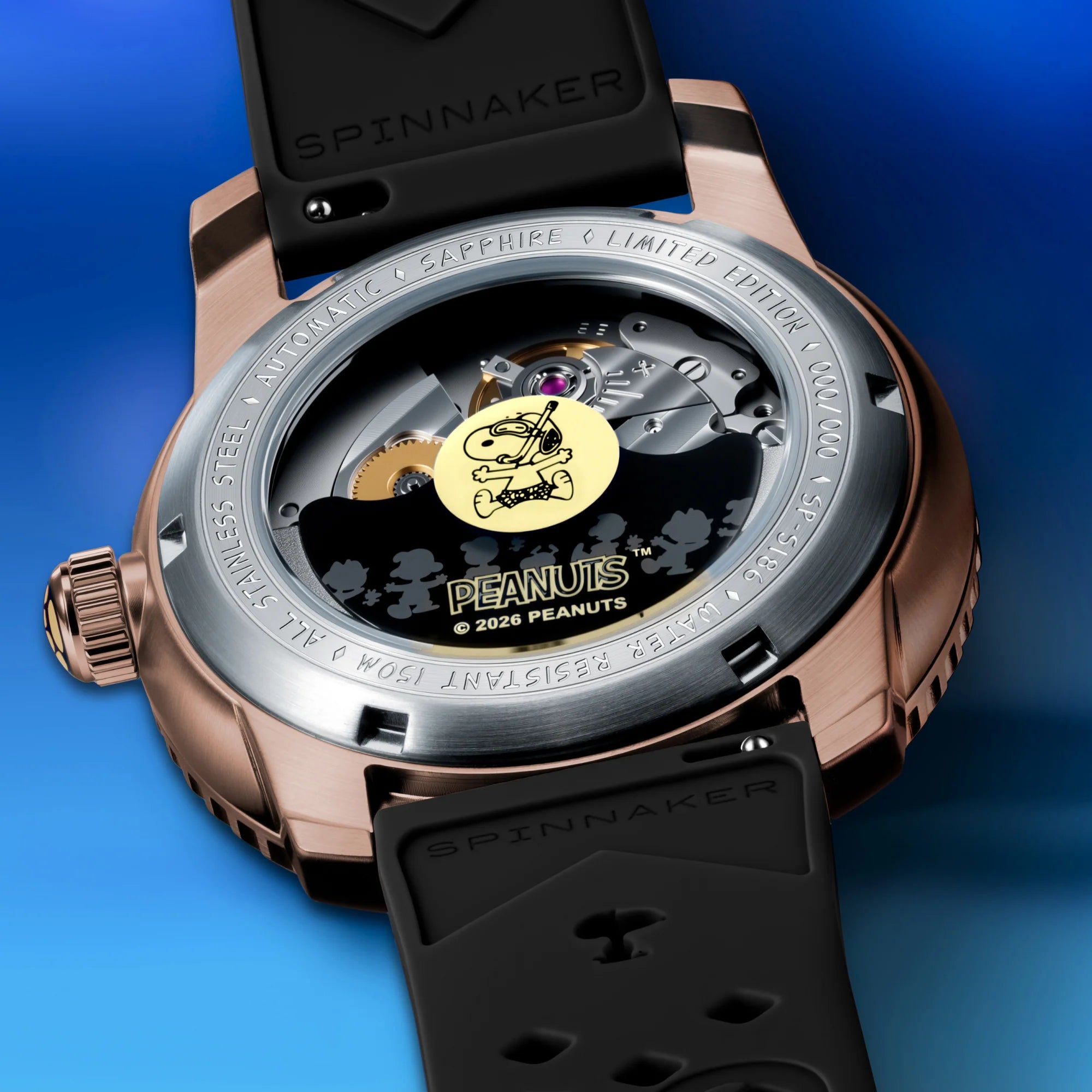 Spinnaker Fleuss 40 Automatic - Peanuts Snoopy Seaside Snorkel Limited Edition SP-5186-04 Rose Gold