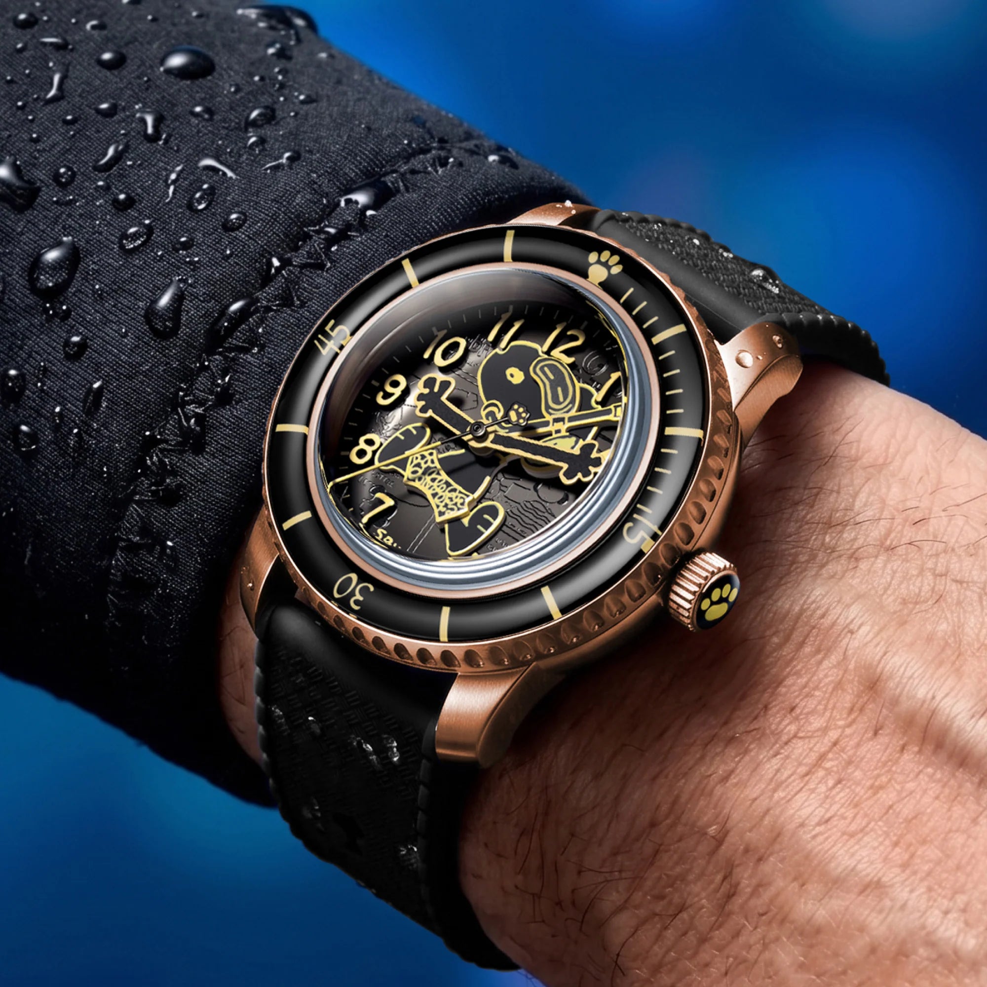Spinnaker Fleuss 40 Automatic - Peanuts Snoopy Seaside Snorkel Limited Edition SP-5186-04 Rose Gold