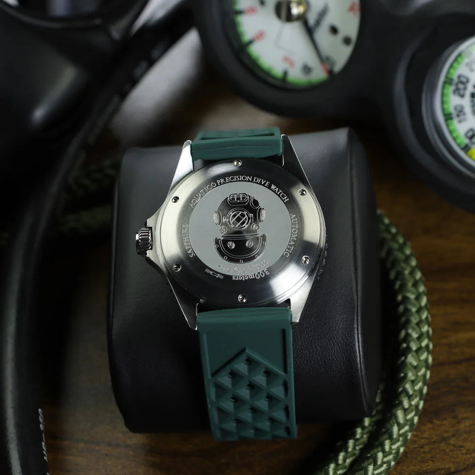 Aquatico Super Ocean Tritium T100 氣燈 潛水機械錶 Green Dial