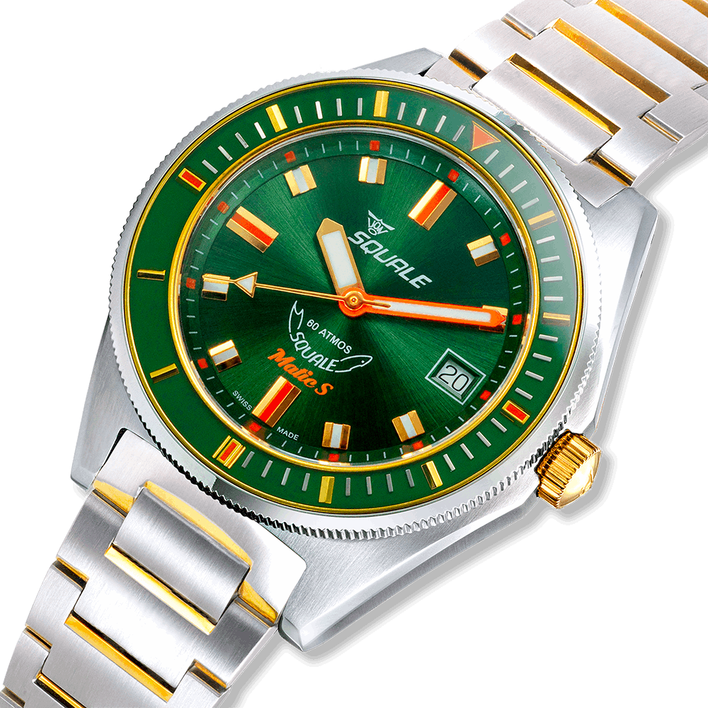 Squale Matic S Orange HydroLeather Automatic - MATICBKOBK.RLOR